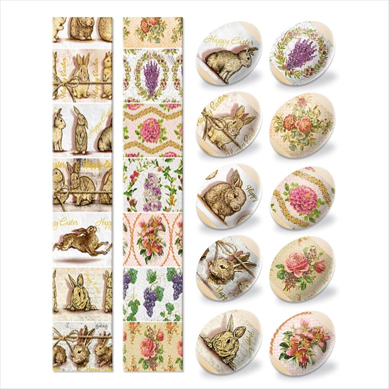 OFXDD Egg Wraps Easter 14 Pcs - Easter Egg Wraps Ukrainian with Patterns - Orthodox Slavic Easter Egg Shrink Wrappers - Thermo Heat Egg Sleeves Easter for Traditional Pysanky - Image 1